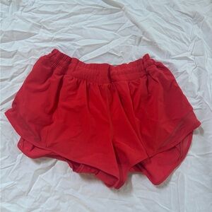 Lululemon red low rise hotty hot 2.5